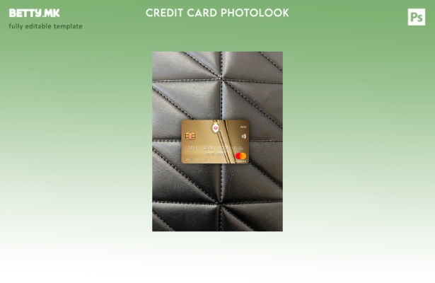 Модерен стил на Иран Мели Банка мастер картички златен фото изглед преден шаблон